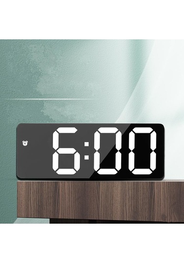 Led Ayna Dijital Masa Saati,elektronik Çalar Saat,takvim Termomtre