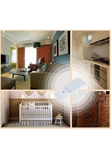 Gece Lambası Led Gece Lambası Pil İle Çalışan Başucu Lambası Tuvalet Koridor Tuvalet Yol Gece Lambası, Sarı