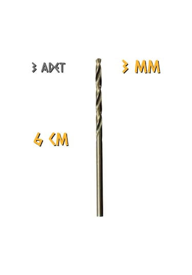 Kupa Tyson Metal Ahşap Delici Hss Matkap Ucu 3.0 Mm. - 3 Adet