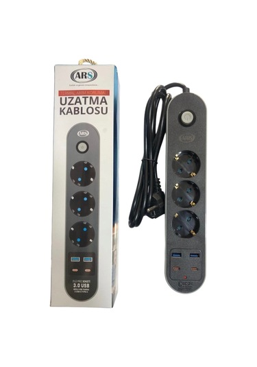 Ars 3 Lu 2mtakım Kormalı Uzatma Kablosu Usb Type-c 2 m