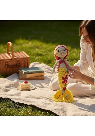 Çocuklar İçin Amigurumi Deniz Kızı Çok Renkli