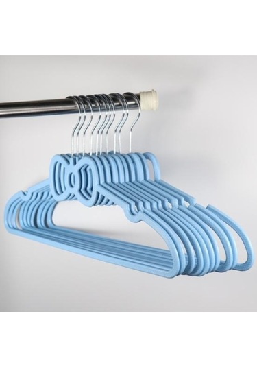 Novahub 10 Adet Mavi Ilmek Kız Askısı, Anti-skid Plastik, Döner Kanca, Space Saver, Çocuk Ve Yetişkin İçin, Ev Yurdu Kullanımı Mavi