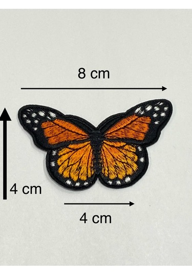 Kelebek Arma / Ütü İle Yapışan Arma / 8 Cm /b126/ - Fıstık Yeşili