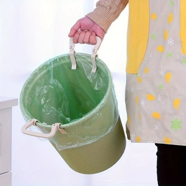 Dashanshop Pembe Çöp Kovası Kaymaz Tutturucu Klips Çöp Poşeti Sabitleyici Mutfak Aksesuarı Pembe