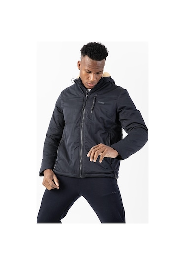 Maraton Sportswear Regular Erkek Kapşonlu Uzun Kol Basic Lacivert Ceket 21365 Lacivert