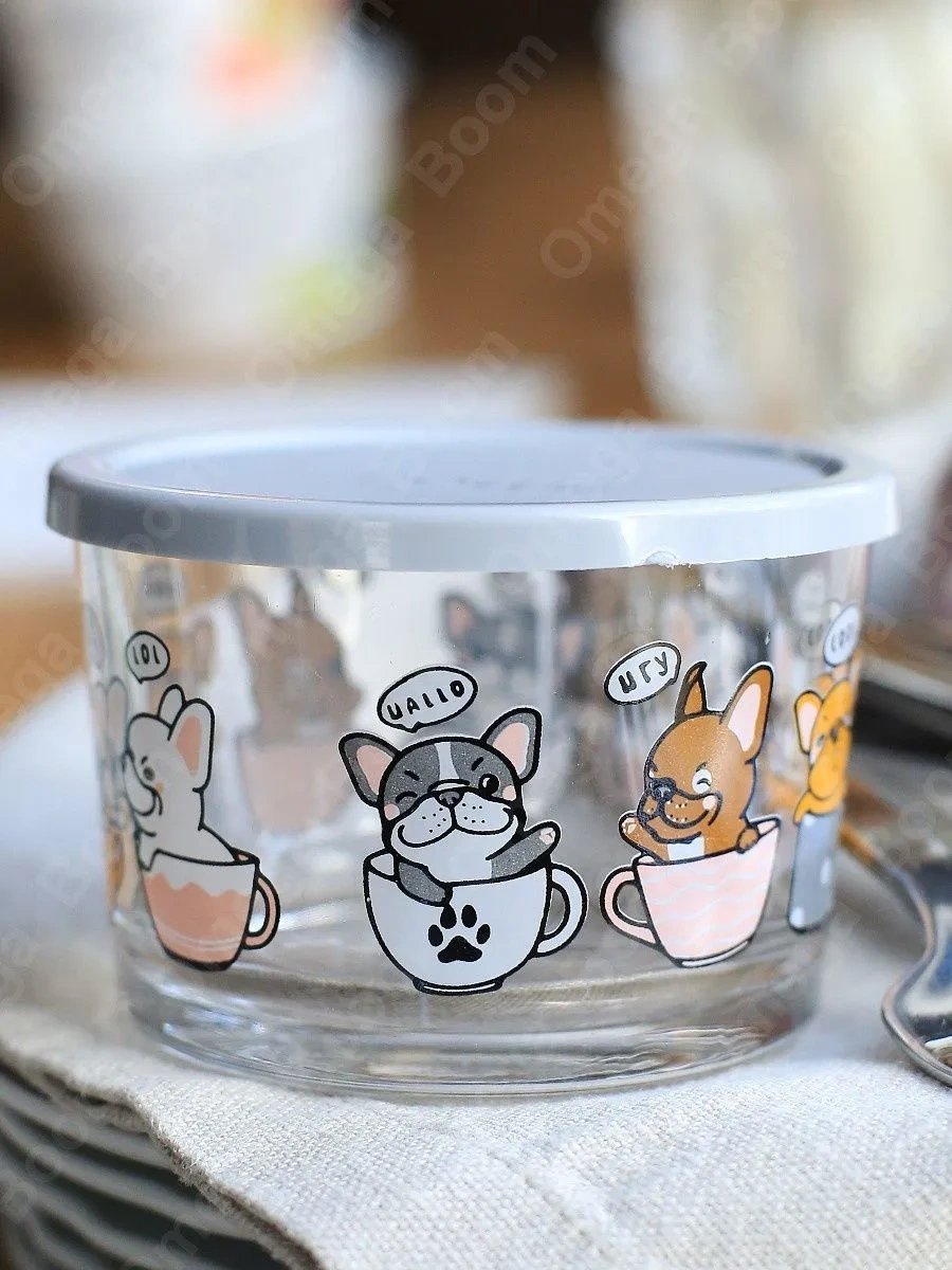 Pıta Cam Yemek Saklama Kabı Hava Geçirmez Çocuk Seti 3 Parça 341473531 Gri