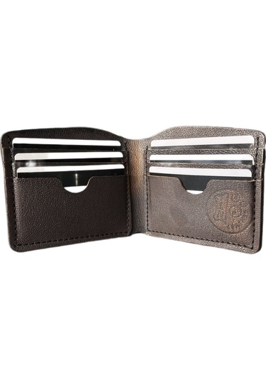 Gerçek Deri El Yapımı Özel Tasarım El Yapımı Klasik Cüzdan Kahve Koyu Kahverengi