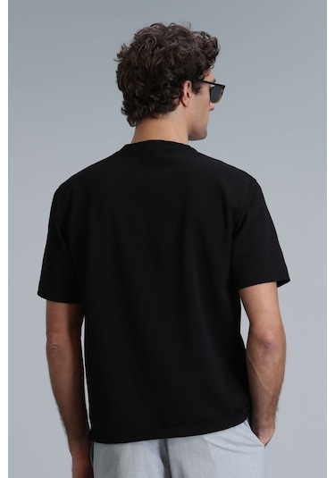 Lufian Erkek Bıanca Modern Grafik T-shirt 111020193 Siyah