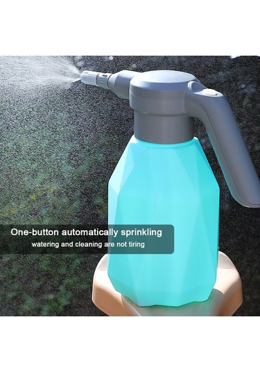 Jeehugo 2l Usb Şarjlı Elektrikli Sprey Botu, Jant Süpürgesi, Bahçe Sulama, Ev Temizliği, Nemlendirme Aleti - Mavi + Universal Başlık