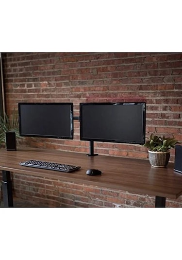 Monozone 2li Çift Kol Monitör Tutucu Led Tv Full Hareketli Çelik