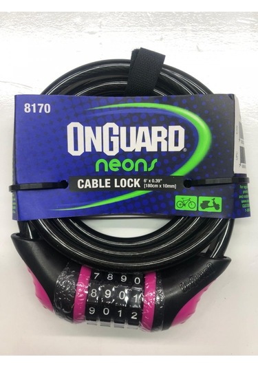 Onguard Şifreli Kilit 8170 Pembe Neon Combo Siyah