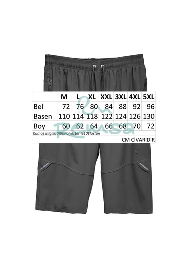 Ters Fermuar Erkek Şort Mayo Rks-08 Siyah Siyah