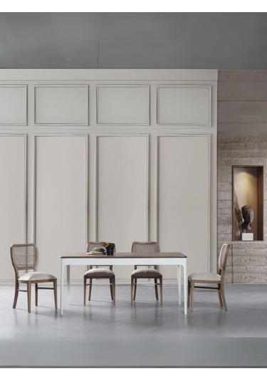 Urbanis Açılır Yemek Masası 170'lik Beyaz - Ceviz