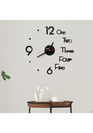 Teltree Akrilik 3d Sessiz Duvar Saati - Otomatik Yapıştırıcı, Modern Tasarım, Ev/ofis Uygun, Gümüş Renk Renkli