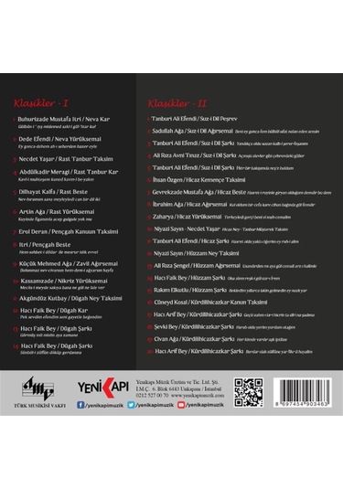 Bekir Sıdkı Sezgin - Klasikler 1-2 Cd