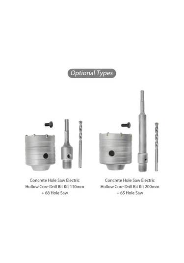 Yaozixia Beton Delik S-aw Elektrikli İçi Boş Matkap Ucu Sap Takımı Seti Tuğla Duvar İçin