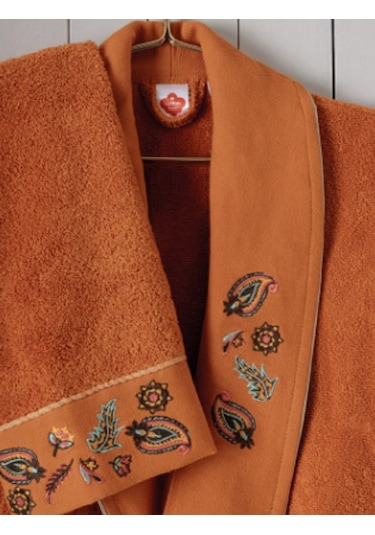 Cottonbox Folk Art Aile Bornoz Seti Dalila Tarçın-antrasit Antrasit