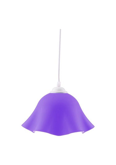 Mor Modern Çiçek Şekilli Tavan Sarkıt Işık Abajur Avize Kırmızı Mor