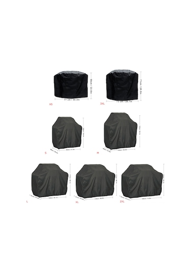 Kangvka Bbq Mangal Koruması 210d Oksford Kumaşı Siyah Xl 170x61x117cm Su Geçirmez Uv Koruma Çekmeceli Dış Mekan Kullanıma Uygun Çok Renkli