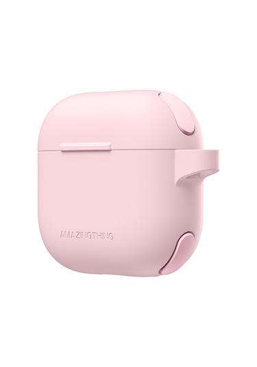Airpods 4 Kılıf Amazingthing Airbag Köşe Tasarımlı Omni Serisi Silikon Kılıf Pembe