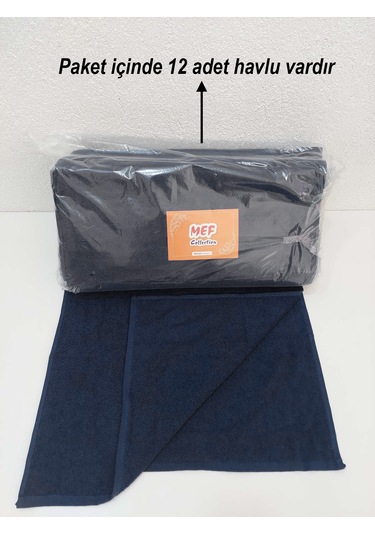 Lacivert Berber Havlusu Denizli 50x90 Cm 12'li
