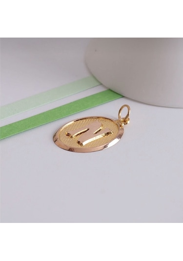 Özden Kuyumcusu  14 Ayar Altın Vintage Oval N Harf Kolye Ucu