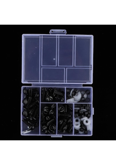 Ganzhoushop Vidalar Takımı Suntek Siyah Raptiye Motosiklet Komple Klipler Fairing Civata Adet 158 Pw Siyah