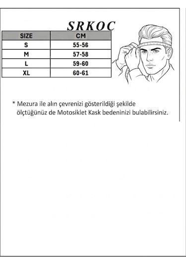 Mat Siyah Motor Kaskı Md 808