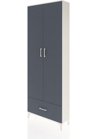 Arges Dolap 5 Raflı Tek Çekmeceli 2 Kapaklı 88x30x243 Aytaşı-... Aytaşı