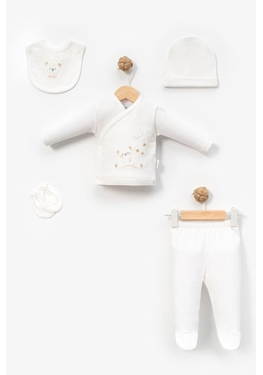 Bebitof %100 Pamuk Sevimli Yavru Koala Desenli 5 Parça Yenidoğan Hastane Çıkışı Zıbın Seti Bbtf.ekr.20231 Ekru Bebitof %100 Pamuk Sevimli Yavru Koala Desenli 5 Parça Yenidoğan Hastane Çıkışı Zıbın Seti Bbtf.ekr.20231 Ekru