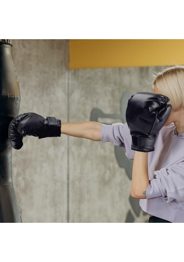 Suntek Mma Eldiven Fitness Dövüş Sanatları Nefes Alabilir Siyah