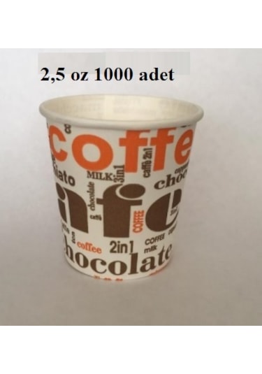 Kağıt Bardak 2.5 Oz (65 Ml) Zemzem & Espresso Bardağı. 1000 Adet