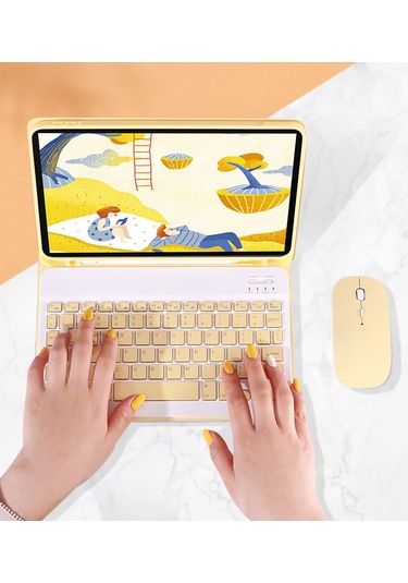 Teltree İpad Uyumlu Pro 11" 2021 Ve Mini 1-5 İçin Siyah Yeşil Kablosuz Bluetooth Klavye+fare+koruyucu Kılıf - Dayanıklı, Kompakt, Çift Modlu