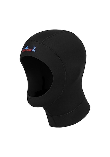 Dıve & Saıl Wetsuits Sörf Neopren Sıcak Dalış Dalış Başlığı 3mm Önlük Başlığı, : L 57-59cm Siyah