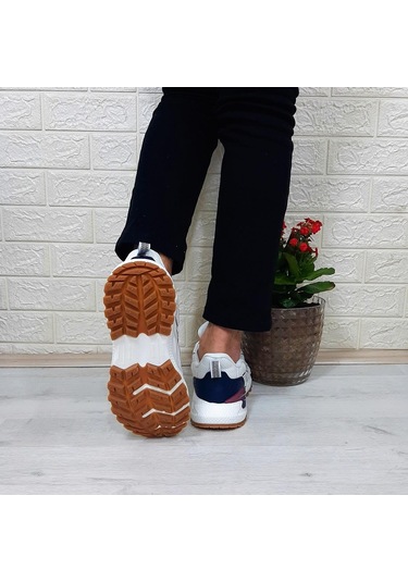 M.p. 1642 Beyaz Memoryfoam Kaydırmaz Rahat Spor Ayakkabı Beyaz