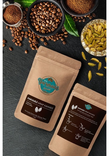 Tarihi Yarımada Kahvecisi Taze Çekilmiş Orta Kavrulmuş ve Öğütülmüş Kakuleli Arap Kahvesi 1 KG
