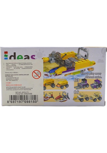 Kızılkaya Ideas Arabalar 2in1 21 Parça Sm208b-05