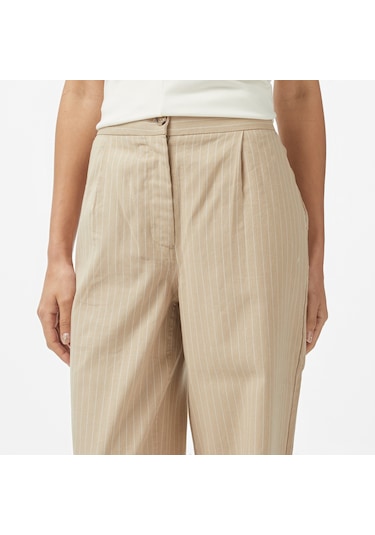 Nautica Kadın Bej Regular Fit Pantolon Düz 55p705t Bej