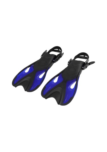 Neevoyu Çocuklar İçin Mavi Su Altı Yüzükleri - Ayarlanabilir Kayışlı, Suyu Boşaltan Delikli, Esnek Tpr Malzeme S/m Numara Mavi