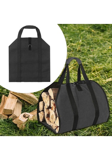 Suntek Yakacak Odun Kütük Taşıyıcı Taşıma Çantası Siyah