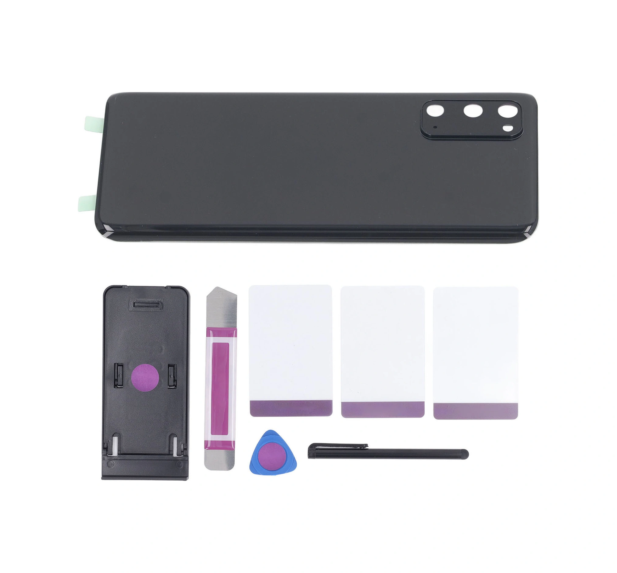 Shineyee Galaxy S20 İçin Cam Arka Kapak Tamiri Seti: Ön Yüklü Kamerayı Ve Bandı + Dokunmatik Kalem + Telefon Tutucu + Tamir Araçları