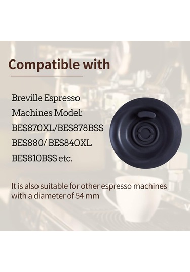 Maiyame Breville Espresso Makineleri İçin 54mm Silikon Temizleme Pedi - Geri Yıkama Özellikli Koyu Gri