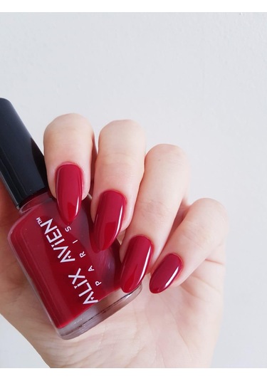 Alix Avien Koyu Kırmızı Oje 58 Yüksek Pigmentli Uzun Süreli Kalıcılık Hızlı Kuruma Nail Lacquer 58