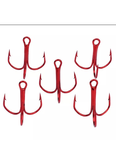 Kırmızı Üçlü İğne - 6 No -jig, Rapala, Silikonlar Ve Şamandıralar