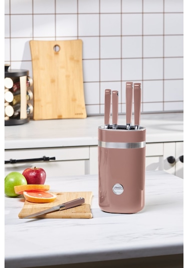 Karaca  Mastermaıd Rosegold 6 Parça Standlı Bıçak Seti