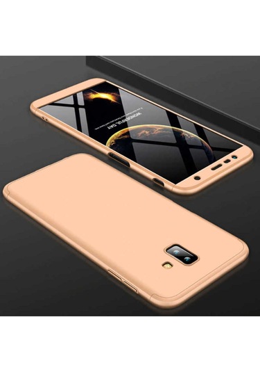 Samsung Uyumlu Galaxy J6 Plus Kılıf Zore Ays Kapak Gold