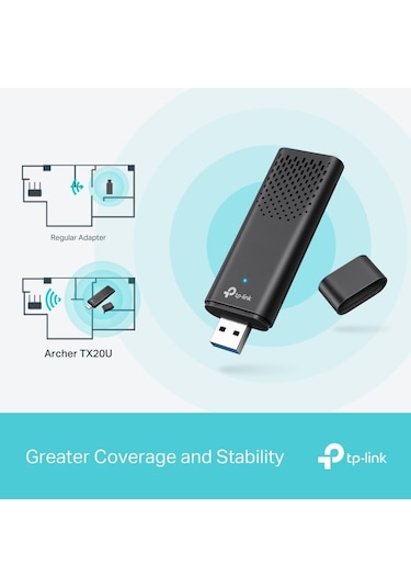 Tp-link Archer Tx20u Ax1800 Dual Band Wi-fi 6 Usb Adaptör