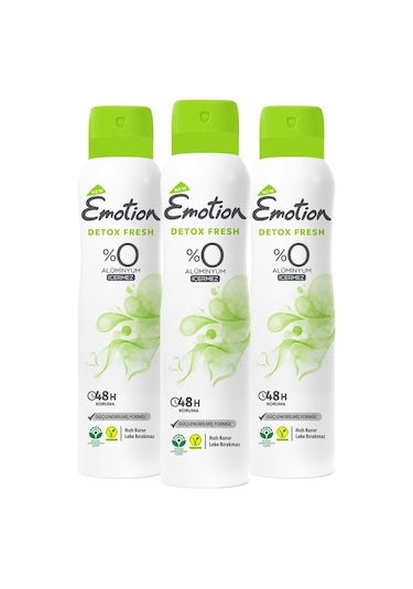 Emotion Detox Fresh Kadın Deodorant 3 x 150 ML