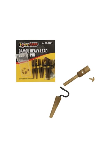 Extra Carp Gezer Kurşun Aparatı Camou Heavy Lead Clip & Pin 6