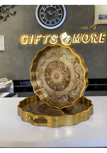 Yuvarlak Tepsi Kçk Gold